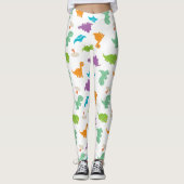 Niedliche bunte DINOSAURIER Leggings (Vorderseite)