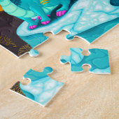 Niedliche Bunte Drachen-Vulkantal Puzzle (Seite)