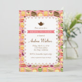 Niedliche bunte einladung (Stehend Vorderseite)