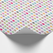 niedliche bunte Elefanten Geschenkpapier (Ecke)