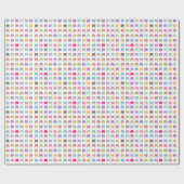niedliche bunte Elefanten Geschenkpapier (Flach)