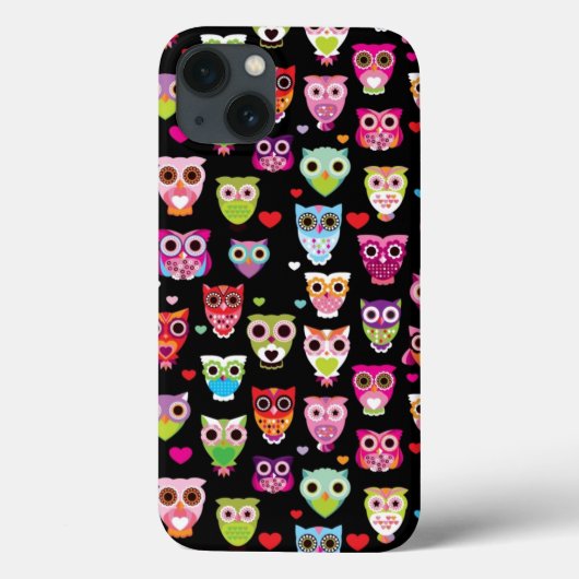 niedliche bunte Eule scherzt Muster Case-Mate iPhone Hülle (Rückseite)
