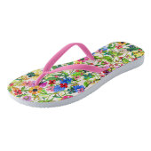 Niedliche, bunte Frühlingsblumen Blume Badesandalen (Schrägansicht)