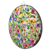 Niedliche, bunte Frühlingsblumen Blume Dartscheibe (Vorderseite rechts)