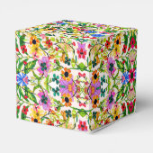 Niedliche, bunte Frühlingsblumen Blume Geschenkschachtel (Rückseite)