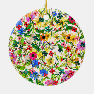 Niedliche, bunte Frühlingsblumen Blume Keramikornament