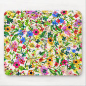 Niedliche, bunte Frühlingsblumen Blume Mousepad (Vorne)