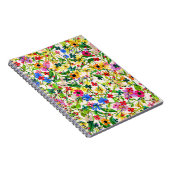 Niedliche, bunte Frühlingsblumen Blume Notizblock (Rechte Seite)