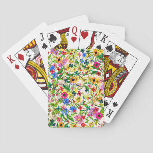 Niedliche, bunte Frühlingsblumen Blume Spielkarten