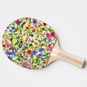 Niedliche, bunte Frühlingsblumen Blume Tischtennis Schläger (Seitenansicht)
