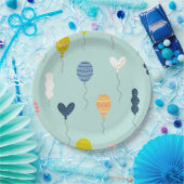 Niedliche Bunte Geburtstagsparty Balloon-Muster Pappteller (Party)