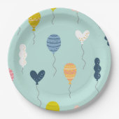 Niedliche Bunte Geburtstagsparty Balloon-Muster Pappteller (Vorderseite)