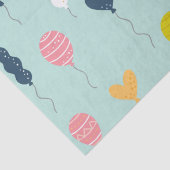 Niedliche Bunte Geburtstagsparty Balloon-Muster Seidenpapier (Detail)