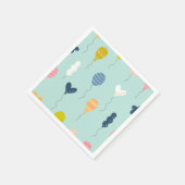 Niedliche Bunte Geburtstagsparty Balloon-Muster Serviette (Ecke)