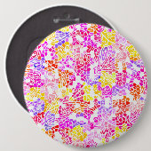 Niedliche bunte, gürtelförmige Blume Button (Vorne & Hinten)