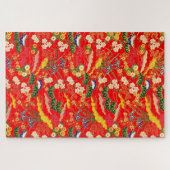 Niedliche bunte japanische Blumenmuster Case Mate  Puzzle (Horizontal)