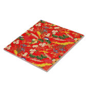 Niedliche bunte japanische Blumenmuster Fliese (Seite)