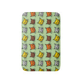 Niedliche bunte Katzen-Gesichts-Muster-Bad-Matte Badematte (Vorderseite Vertikal)