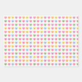 Niedliche, bunte Konversationsmuster Geschenkpapier Set (Vorderseite)