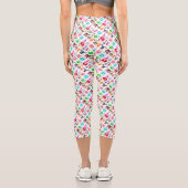 Niedliche bunte lustige Monster-Muster High Top Sn Capri Leggings (Rückseite)