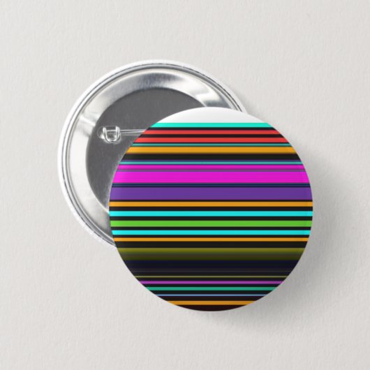 Niedliche, bunte Neonstreifen Button (Vorne & Hinten)
