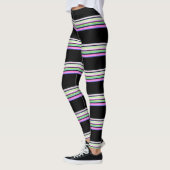 Niedliche, bunte Neonstreifen Leggings (Links)