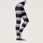 Niedliche, bunte Neonstreifen Leggings (Rechts)