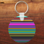 Niedliche, bunte Neonstreifen Schlüsselanhänger (Vorderseite)