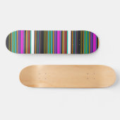 Niedliche, bunte Neonstreifen Skateboard (Horizontal)