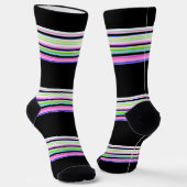 Niedliche, bunte Neonstreifen Socken (Gewinkelt)
