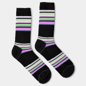 Niedliche, bunte Neonstreifen Socken (Rechts)