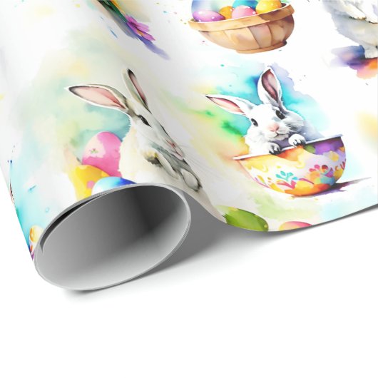 Niedliche bunte Ostereier Blumenstrauß Geschenkpapier (Rolleneckpunkt)