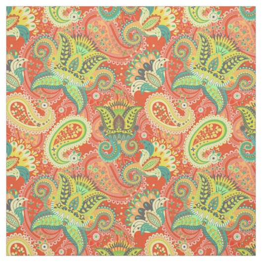Niedliche bunte Paisley-Muster Stoff (Muster)