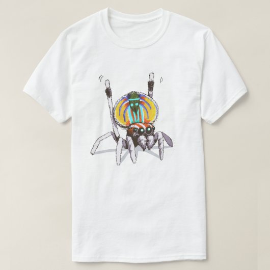 Niedliche bunte Pfau-Spinne, die Kunst-Shirt T-Shirt (Design vorne)