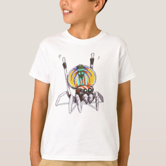 Niedliche bunte Pfau-Spinne, die Kunst-Shirt T-Shirt (Vorderseite)