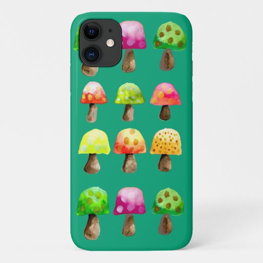 Niedliche bunte Pilze Case-Mate iPhone Gehäuse Hülle (Rückseite)