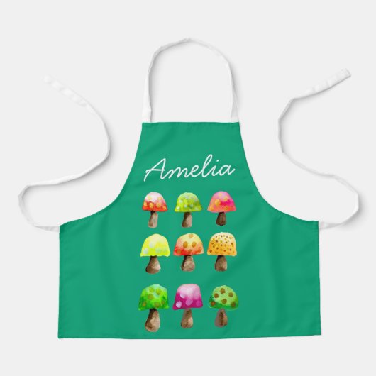 Niedliche bunte Pilze Schürze (Vorderseite)