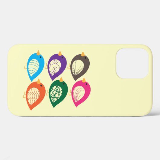 Niedliche, bunte Raubvögel Case-Mate iPhone Hülle (Rückseite (Horizontal))