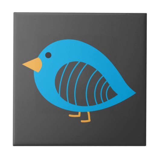 Niedliche, bunte Raubvögel Keramik Fliese (Vorderseite)