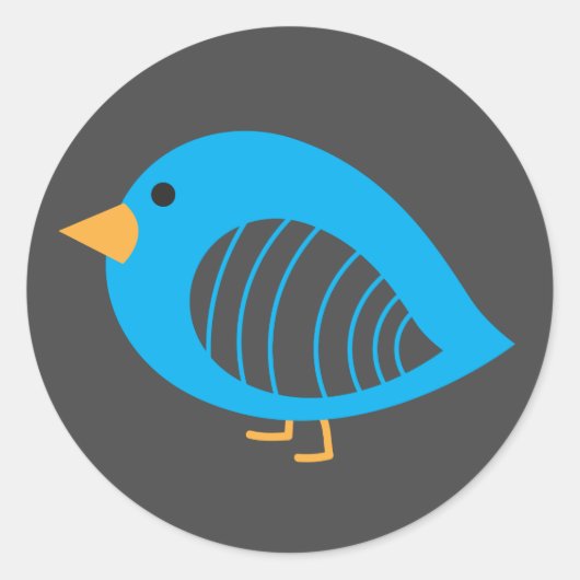 Niedliche, bunte Raubvögel, klassischer Rundaufkle Runder Aufkleber (Vorderseite)