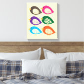 Niedliche, bunte Raubvögel Leinwanddruck (Insitu (Schlafzimmer))
