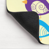 Niedliche, bunte Raubvögel Mousepad (Ecke)