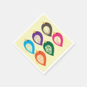 Niedliche, bunte Raubvögel Serviette (Ecke)