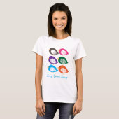 Niedliche, bunte Raubvögel T-Shirt (Vorne ganz)