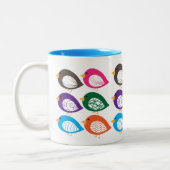 Niedliche, bunte Raubvögel Zweifarbige Tasse (Links)