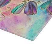 Niedliche bunte Schmetterlinge Schneidebrett (Ecke)