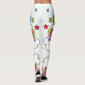 Niedliche bunte Unicorn Kawaii Liebe Leggings (Rückseite)