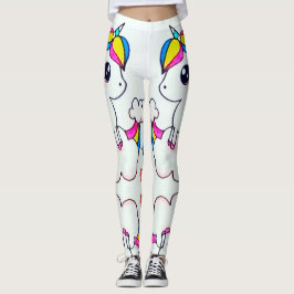 Niedliche bunte Unicorn Kawaii Liebe Leggings
