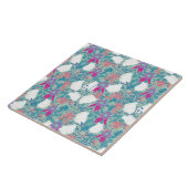 Niedliche, bunte Vintage Blumenmuster Fliese (Seite)
