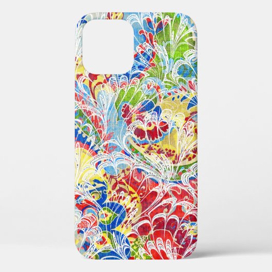 Niedliche bunte Vintage Blüte Case-Mate iPhone Hülle (Rückseite)